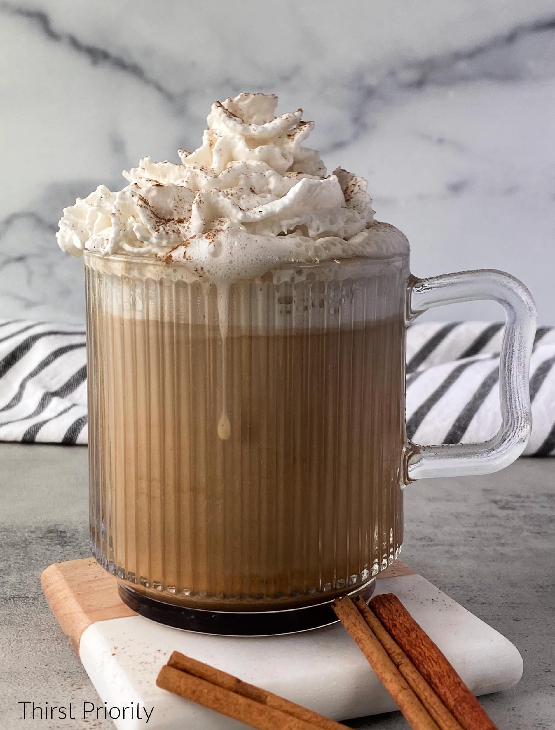 close up Cinnamon Dolce Latte Recipe just like Starbucks 
