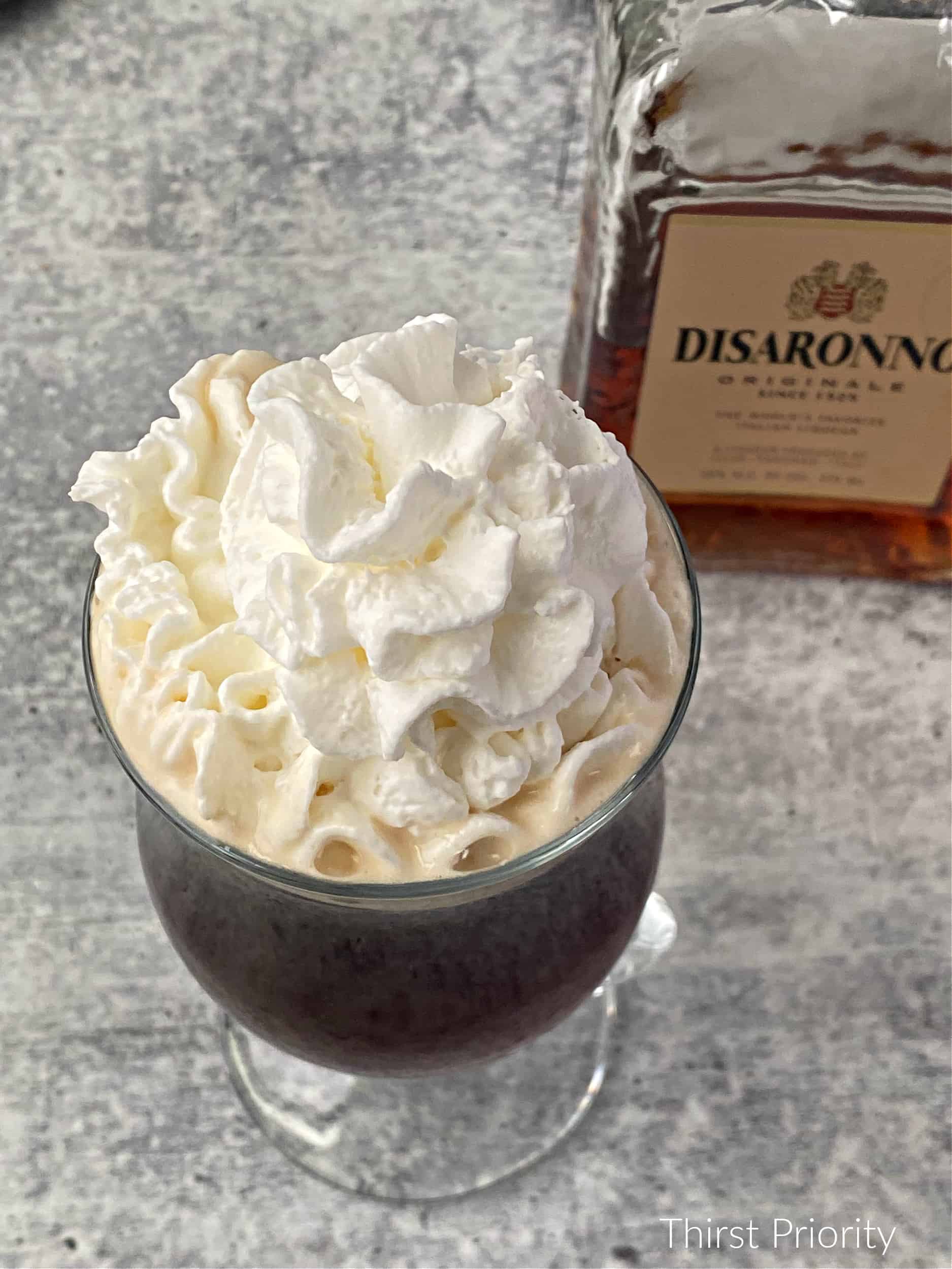 whipped cream on hot coffee